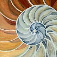 Sea Spiral #1 8" X 8" $175 Acrylic on wooden panel Please contact direct to purchase