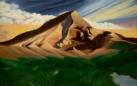 Wy'east, First Light 30"x 48" Acrylic on canvas $2500.00
