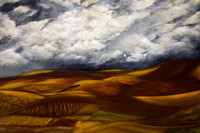 SOLD The Moraine, Storm  24"x 36" Acrylic on canvas $1200.00