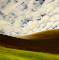 Zumwalt Hills, Spring Storm  18"x18" acrylic on canvas, framed $475 Contact Element Gallery to purchase 541.432.1911
